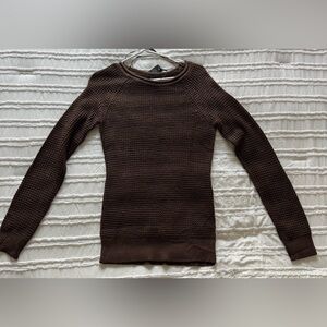 Fashion Nova Brown Crewneck Sweater Classic Knit